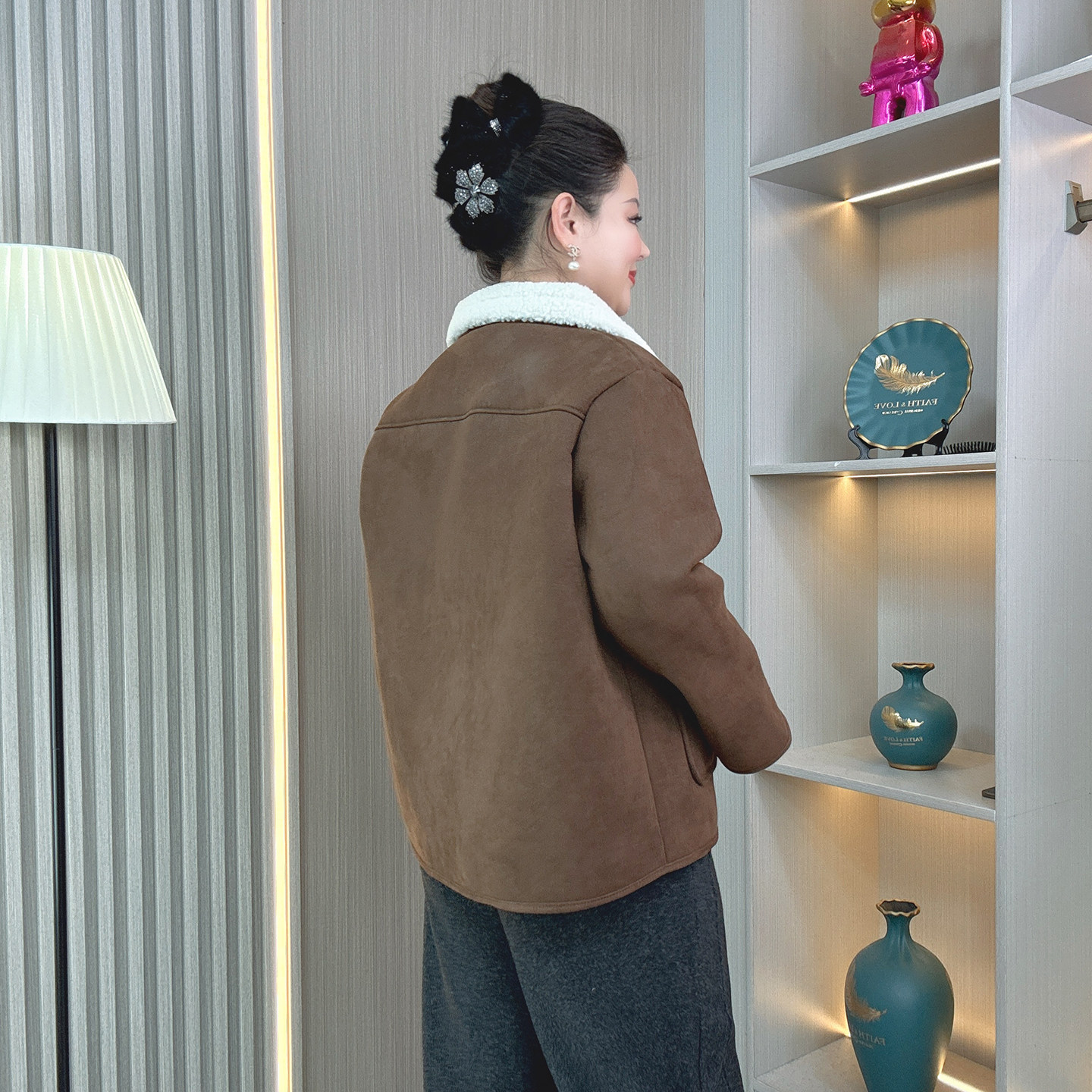 大码女装冬季加厚保暖韩系麑皮绒外套羊羔绒皮毛一体显瘦减龄上衣,淘宝优惠券,粉丝福利购,淘宝优惠卷