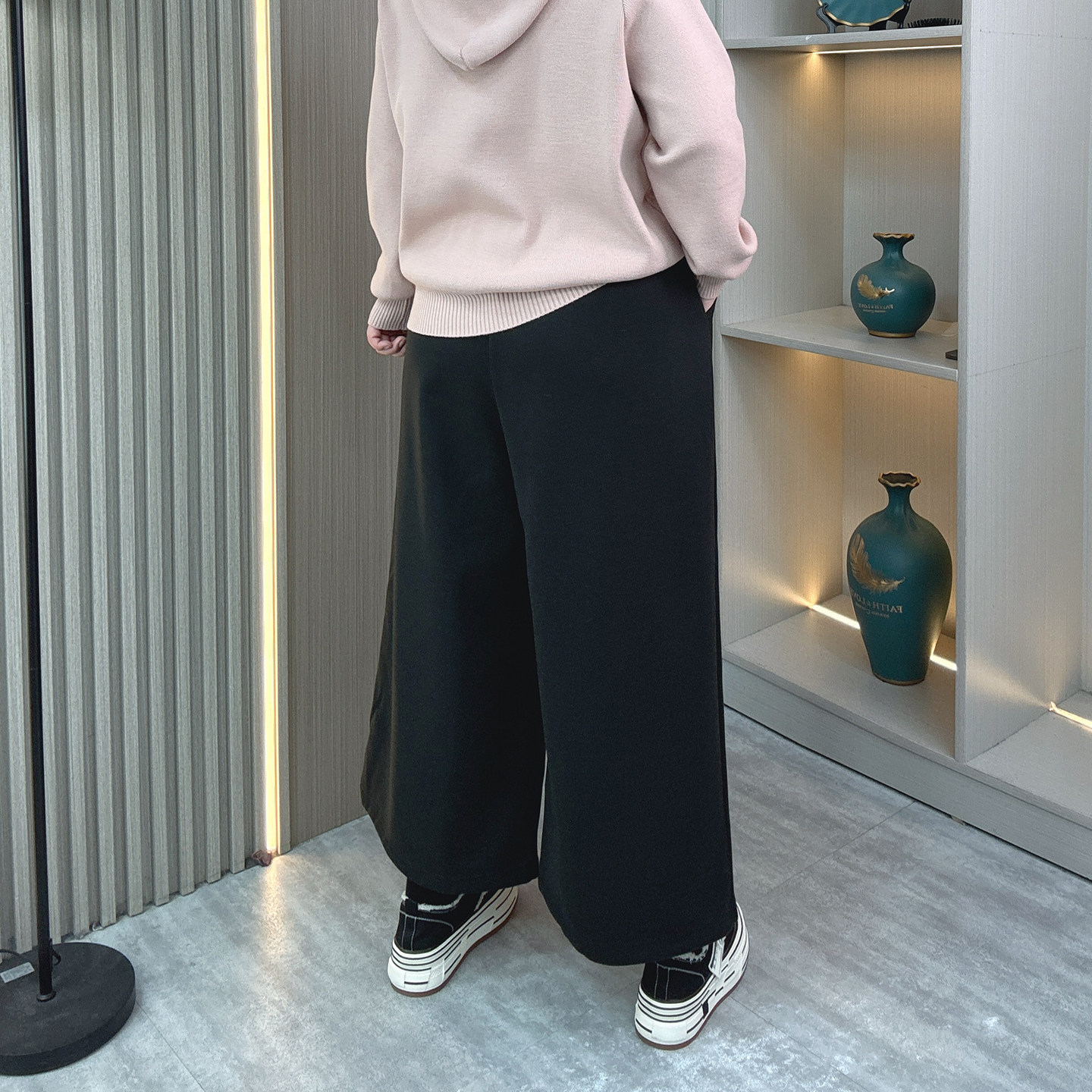 大码女装冬季加绒保暖毛呢裤胖mm高级感宽松显瘦小个子九分阔腿裤,淘宝优惠券,粉丝福利购,淘宝优惠卷