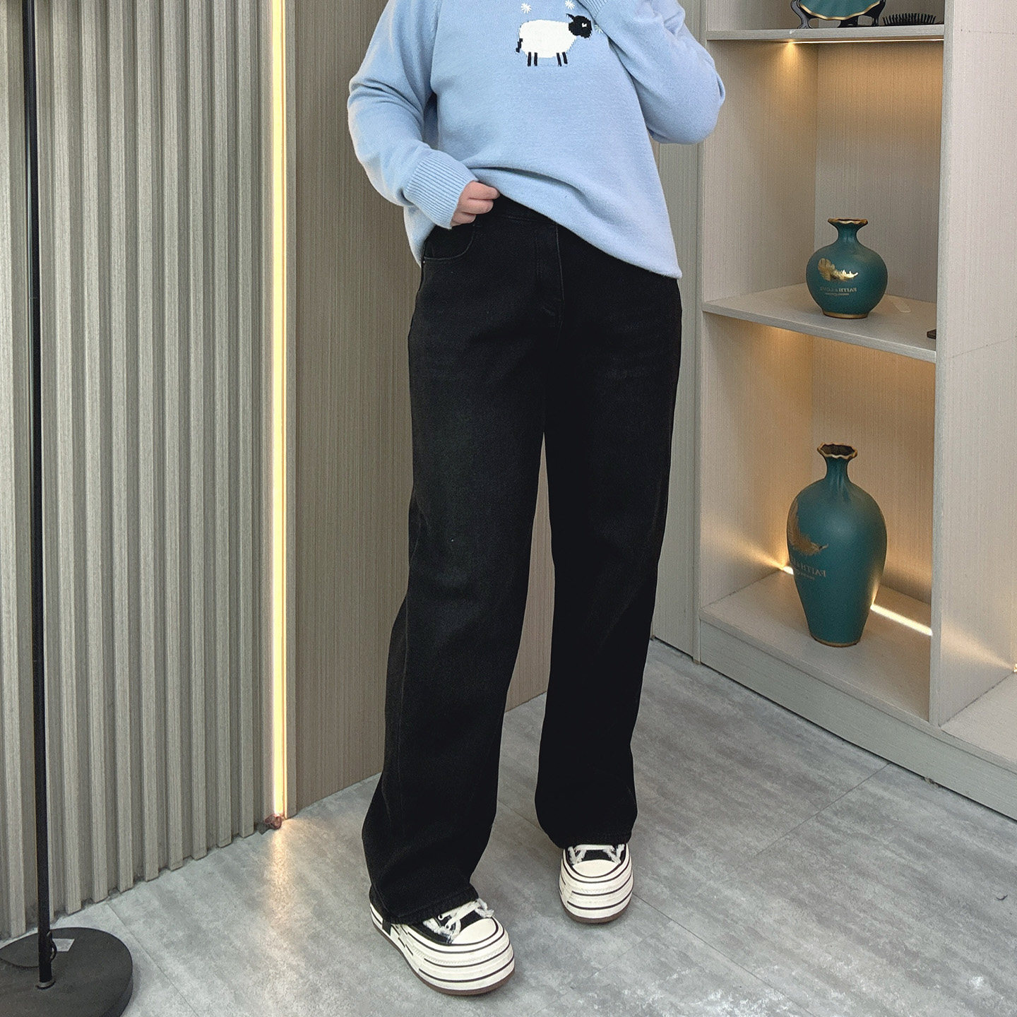 冬季加绒加厚保暖牛仔裤女大码胖mm200斤显瘦高腰弹力直筒阔腿裤,淘宝优惠券,粉丝福利购,淘宝优惠卷