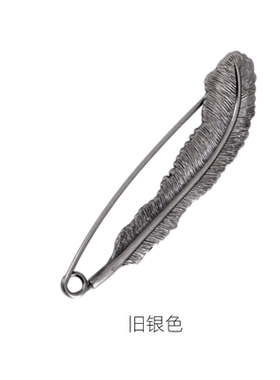 欧美风夸张羽毛女士棉麻丝巾扣
