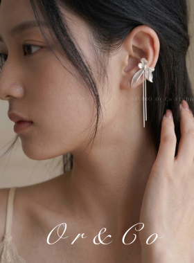 Or Co序禾新中式兰花流苏耳夹复古风气质女法式小众官方高级新款