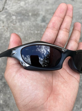 Y2K未来科技风骑行眼镜合金塑胶拼接镜框墨镜蒸汽朋克运动太阳镜