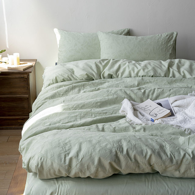 Three-layer yarn sheet quilt cover four-piece set full cotton