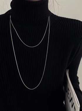 2026年新款简约抽拉长款毛衣链项链小众设计卫衣链项链衣服配饰潮