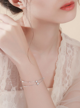 诗画女925银韩版手链星星