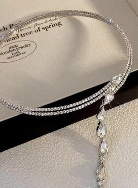 2026新款晚礼服超闪锆石项链轻奢小众高级感项链女爆款锁骨链