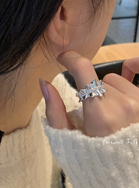 甜酷小众爱心开口可调女戒