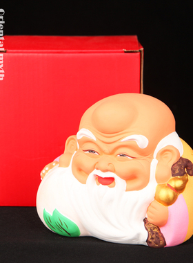 非遗潮州大吴泥塑福禄寿三星摆件文化创意精品升职贺寿礼物寿宴礼