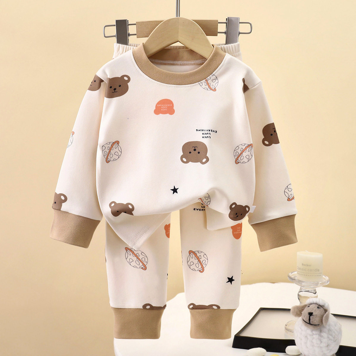 儿童内衣德绒套装男孩女童家居服宝宝秋冬季睡衣裤婴儿打底保暖衣,淘宝优惠券,粉丝福利购,淘宝优惠卷