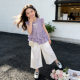 Summer Girls Korean Style Vest Suit Flying Sleeve Pocket Pants