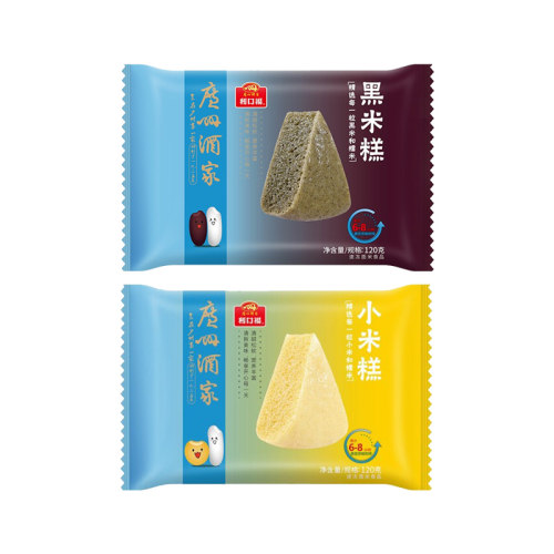 广州酒家利口福小米糕营养早餐粗粮速冻点心传统糕点早点黑米发糕 - 图3