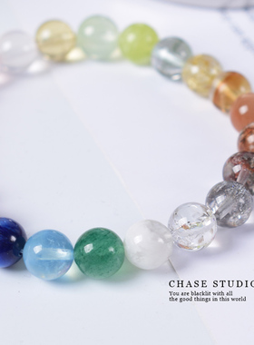 天然水晶手链男女款多宝手串