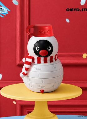 正版Pingu雪人日历生日摆件礼物