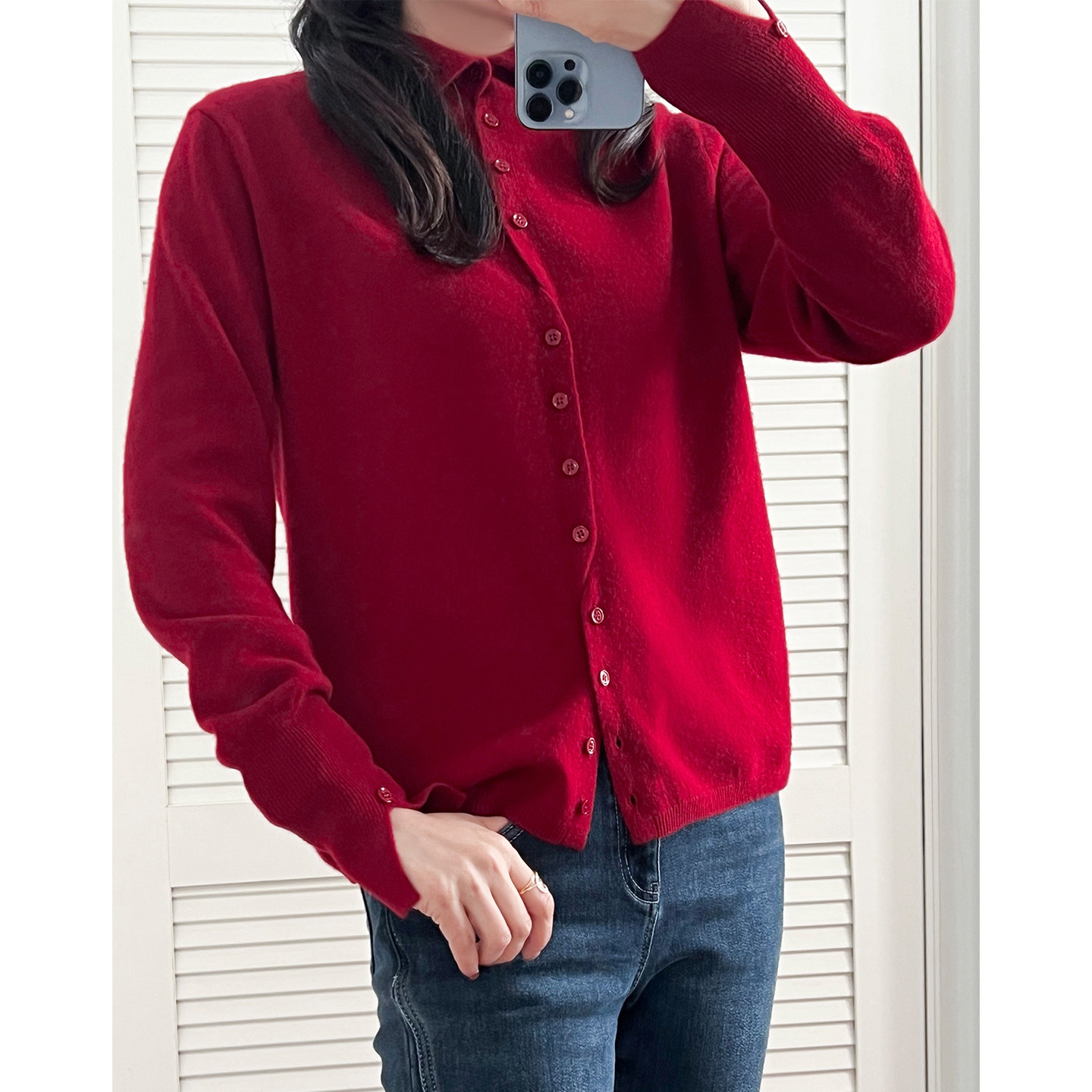 YouYoung悠扬|阿拉善绒四穿羊绒衫 老钱风新设计纽扣立领polo开衫,淘宝优惠券,粉丝福利购,淘宝优惠卷