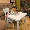 Zhen Jiayi kindergarten children's table and chair set home baby learning desk thickened multi-functional plastic square table and chair