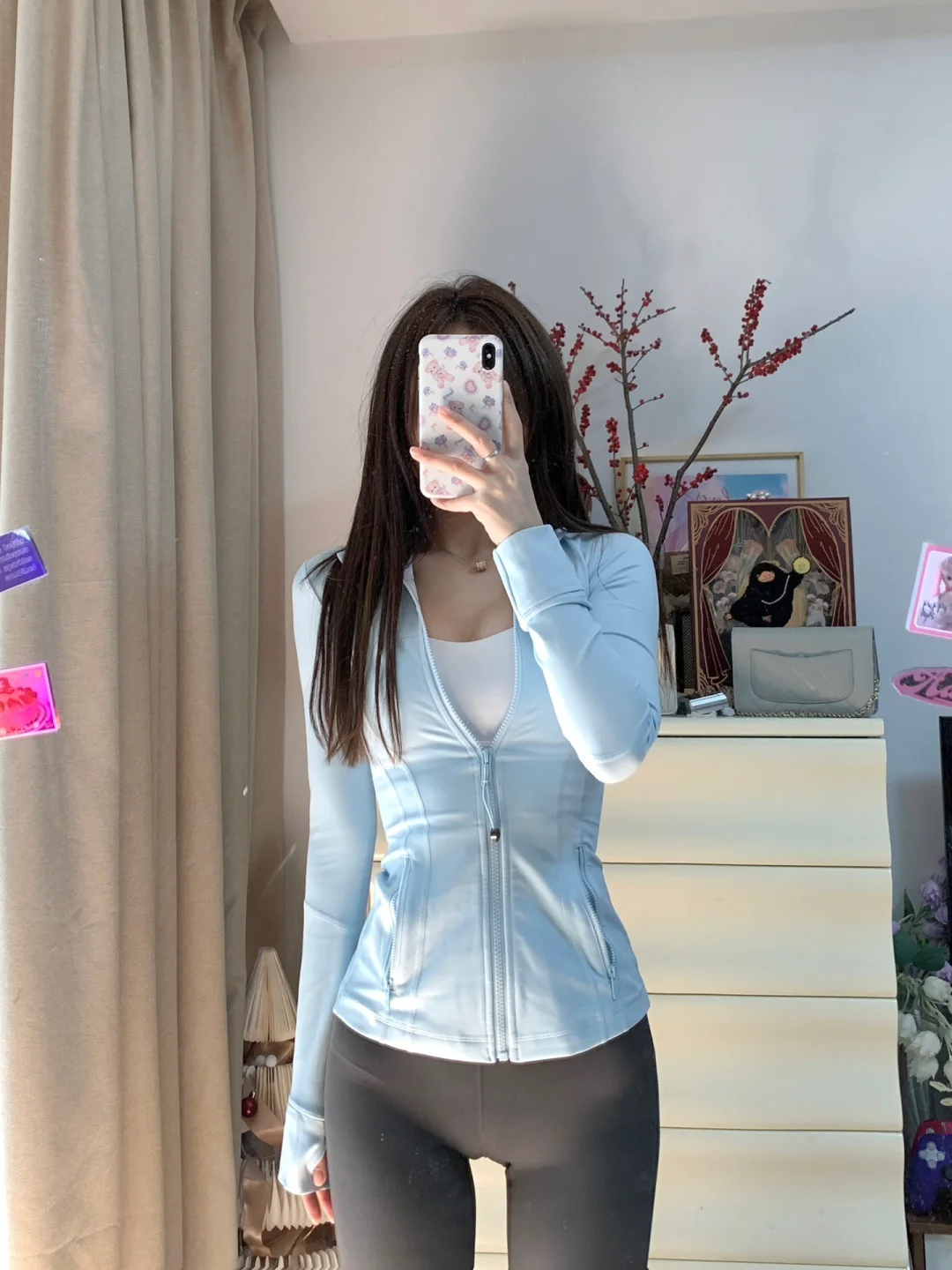 带标lulu瑜伽服春秋外套Define运动休闲健身服速干上衣修身夹克女 - 图3