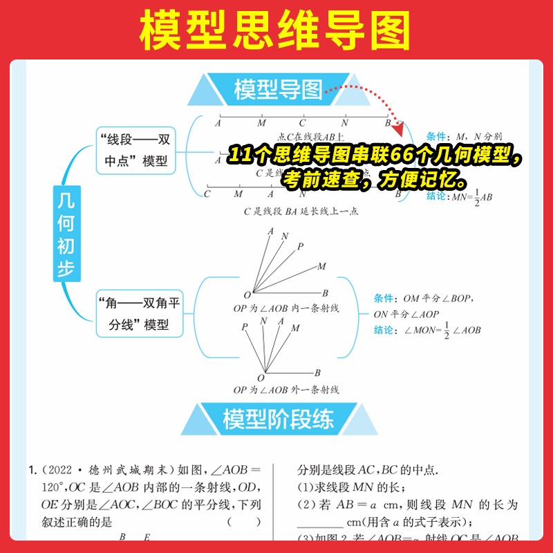 2024版一本初中数学应用题+函数+几何模型七年级八年级九年级中考答题解析公式计算必刷题专项训练真题学霸笔记初一初二初三练习册 - 图1