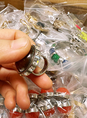 欧美外贸库存尾货孤品处理不退换品牌老货牌子货复古宝石戒指指环