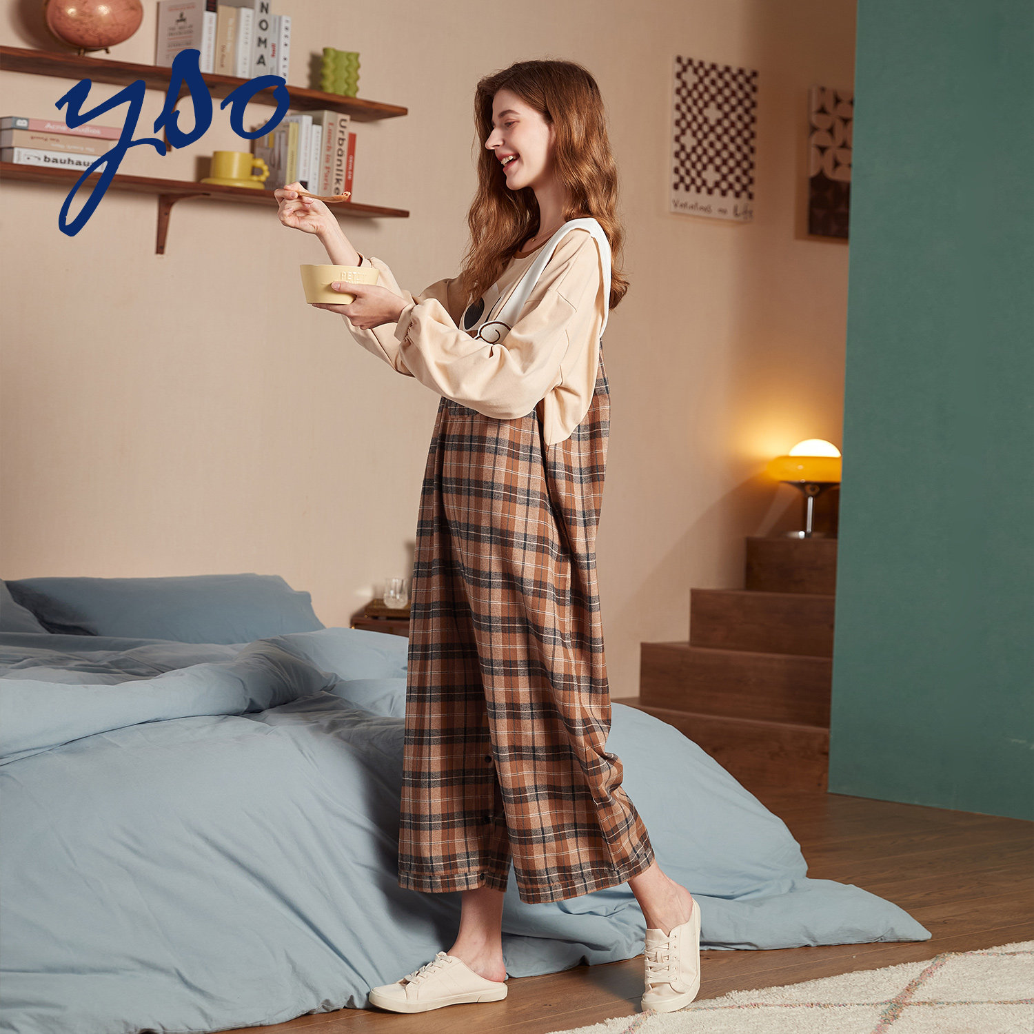 yso春秋2022年新款大眼仔纯棉睡衣 yso睡衣/家居服套装