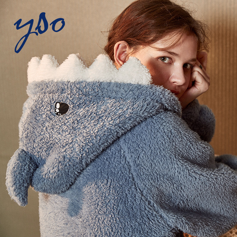 yso连体冬珊瑚绒秋冬季可爱睡衣 yso睡衣/家居服套装