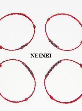 亲子宝宝石榴石原创设计情侣手链