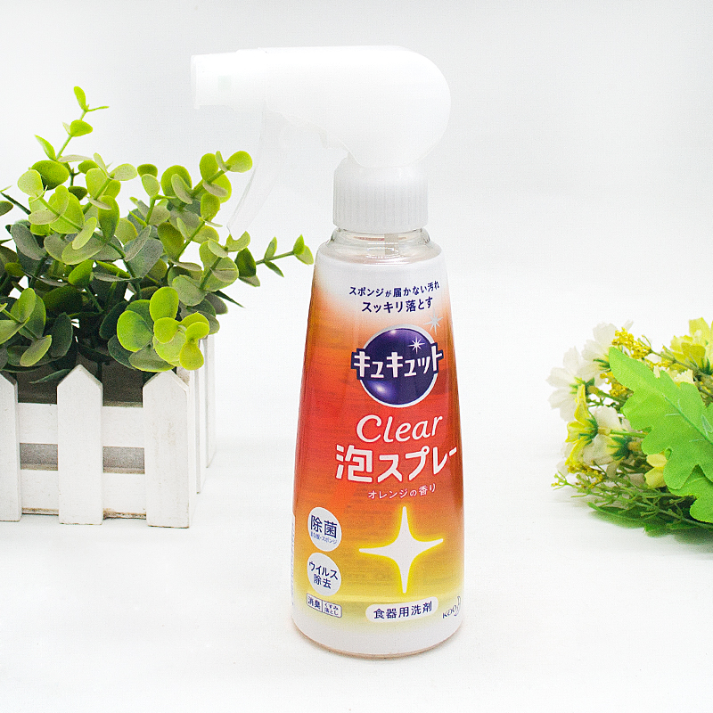 日本原装进口KAO花王厨房餐具去油泡沫洗洁精洗涤剂本体喷雾300ml