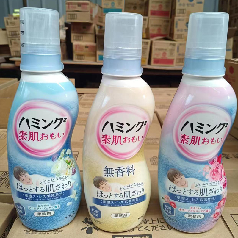 日本进口KAO花王抑菌抗皱衣服柔软剂舒适无香孕妇新生儿可用600ml - 图0