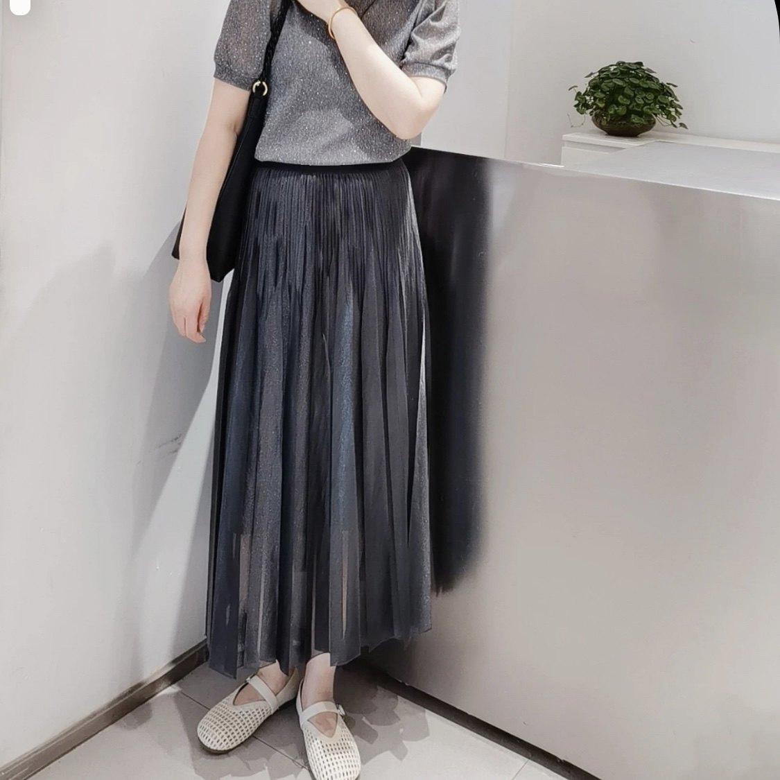 S系列｜专柜正品·24秋冬通勤百搭松紧腰百褶裙半身长裙S24411408,淘宝优惠券,粉丝福利购,淘宝优惠卷