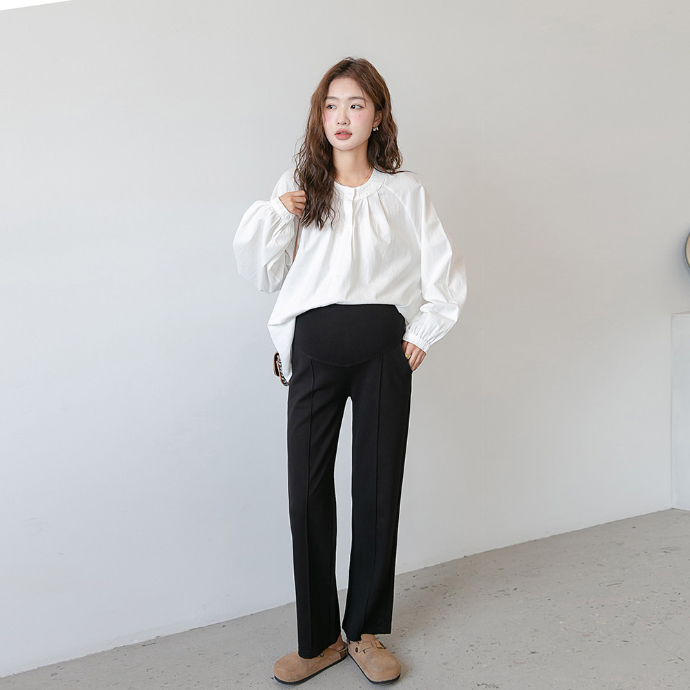 宅女中线裤~孕妇直筒裤秋季新款韩系休闲宽松薄款气质潮妈洋气裤,淘宝优惠券,粉丝福利购,淘宝优惠卷