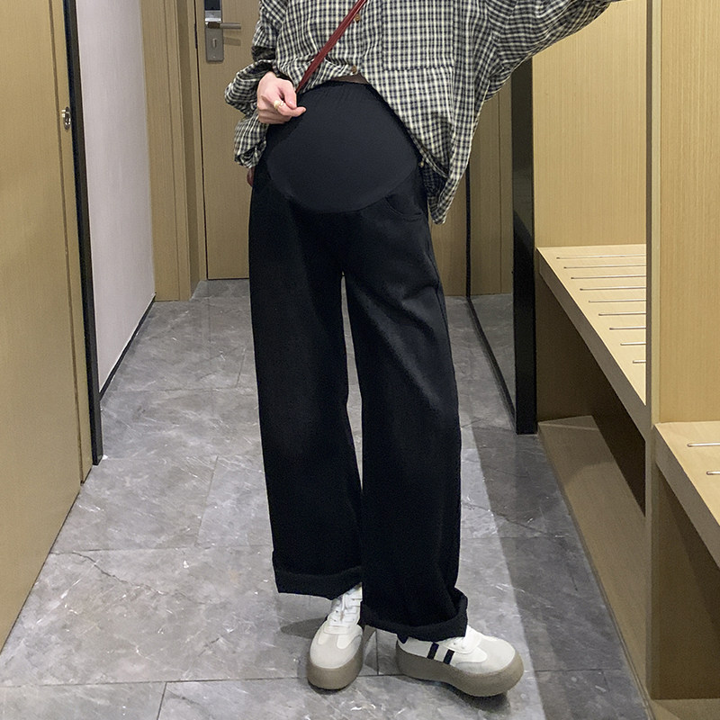 孕妇黑色显瘦裤子春秋外穿2026新款秋季直筒阔腿裤休闲长裤女秋装,淘宝优惠券,粉丝福利购,淘宝优惠卷
