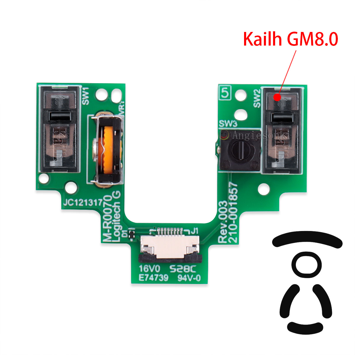 罗技GPW 1代GPX 2代免焊接GPRO X按键小板配件鼠标微动狗屁王总成 - 图0