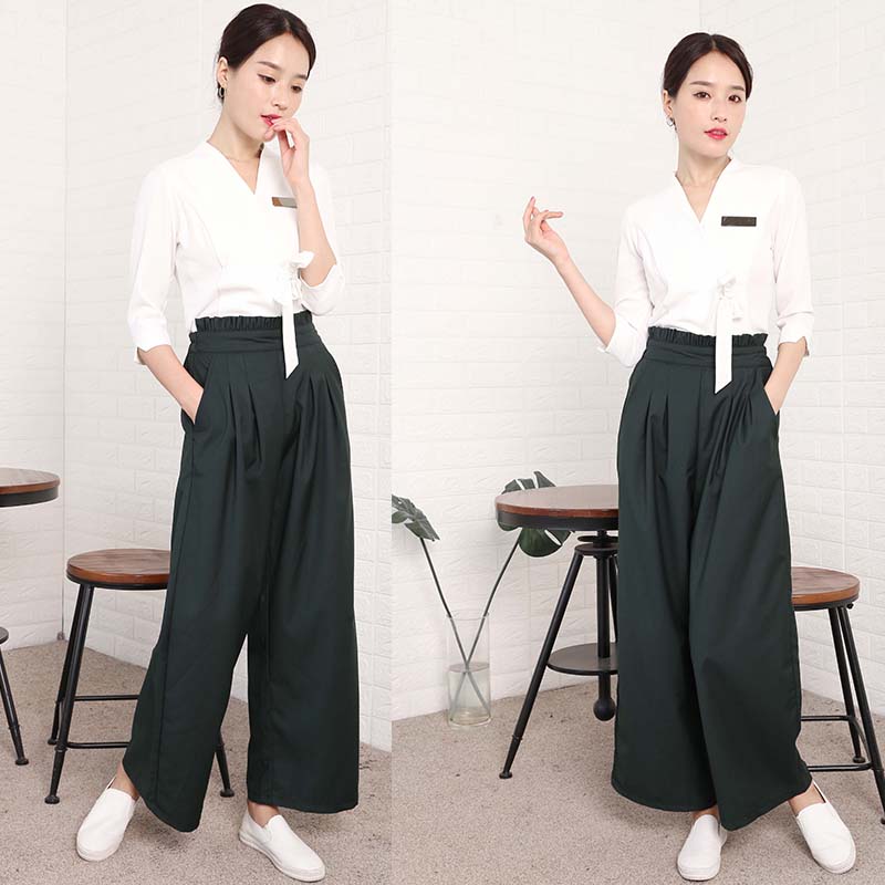 秋冬韩式皮肤管理工作服美容师衣服中袖冬季修身养生馆中式工作服 秋冬韩式皮肤管理工作服美容师衣服中袖冬季修身养生馆中式工作服
