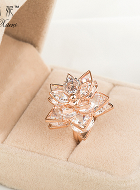 曼休妮韩国简约手饰品超闪戒指