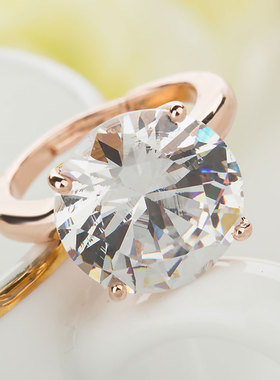 曼休妮潮人水锆戒指银饰品韩国