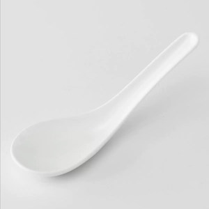 无印良品骨瓷汤勺 白色 长135mm 223mm勺子 餐勺调羹 饭勺 餐具