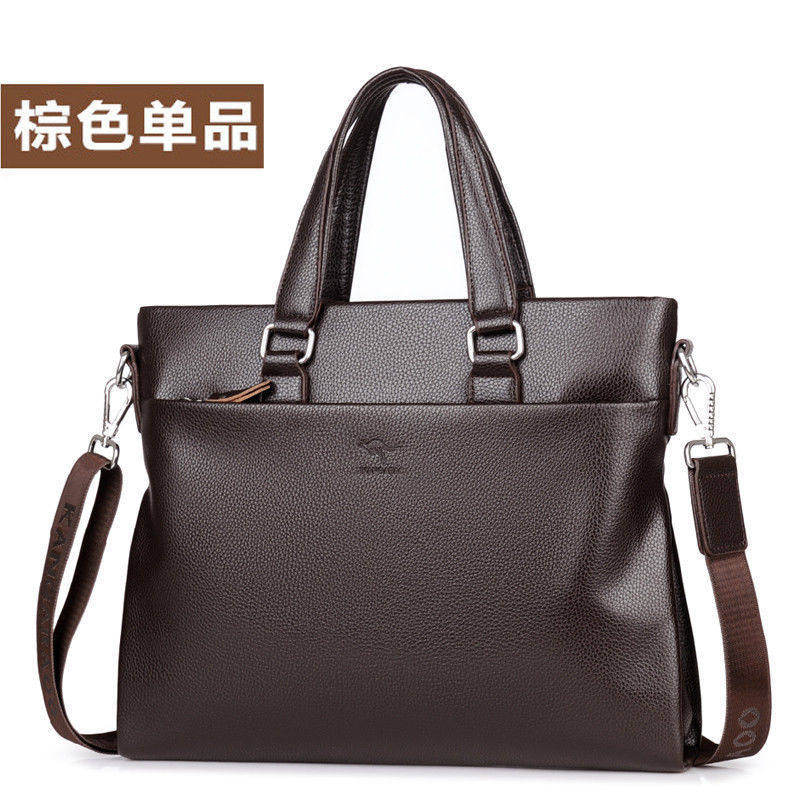 鲁克袋鼠商务简约手提包单肩公文包 pretorian男士包袋