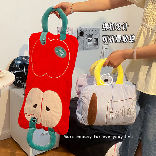 抱枕被子两用毯子二合一沙发靠枕办公室午睡毛毯生日圣诞礼物女生 - 图3