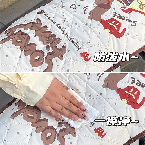 电动车坐垫套翻翻垫隔热座垫电瓶摩托车装饰小配件夏季防水防晒垫 - 图2
