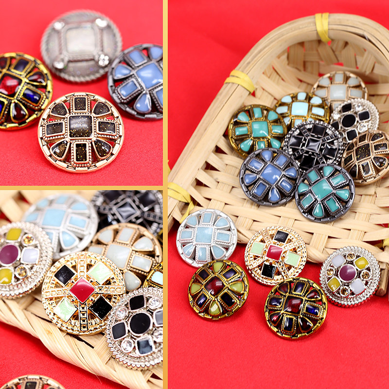 小香风时尚圆形金属纽扣扣子点油复古钮扣女大衣风衣扣毛呢外套扣,淘宝优惠券,粉丝福利购,淘宝优惠卷