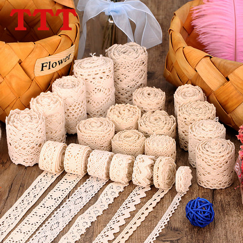棉线蕾丝花边辅料装饰蕾丝带镂空花边带布艺手工DIY服装窗帘材料 - 图3