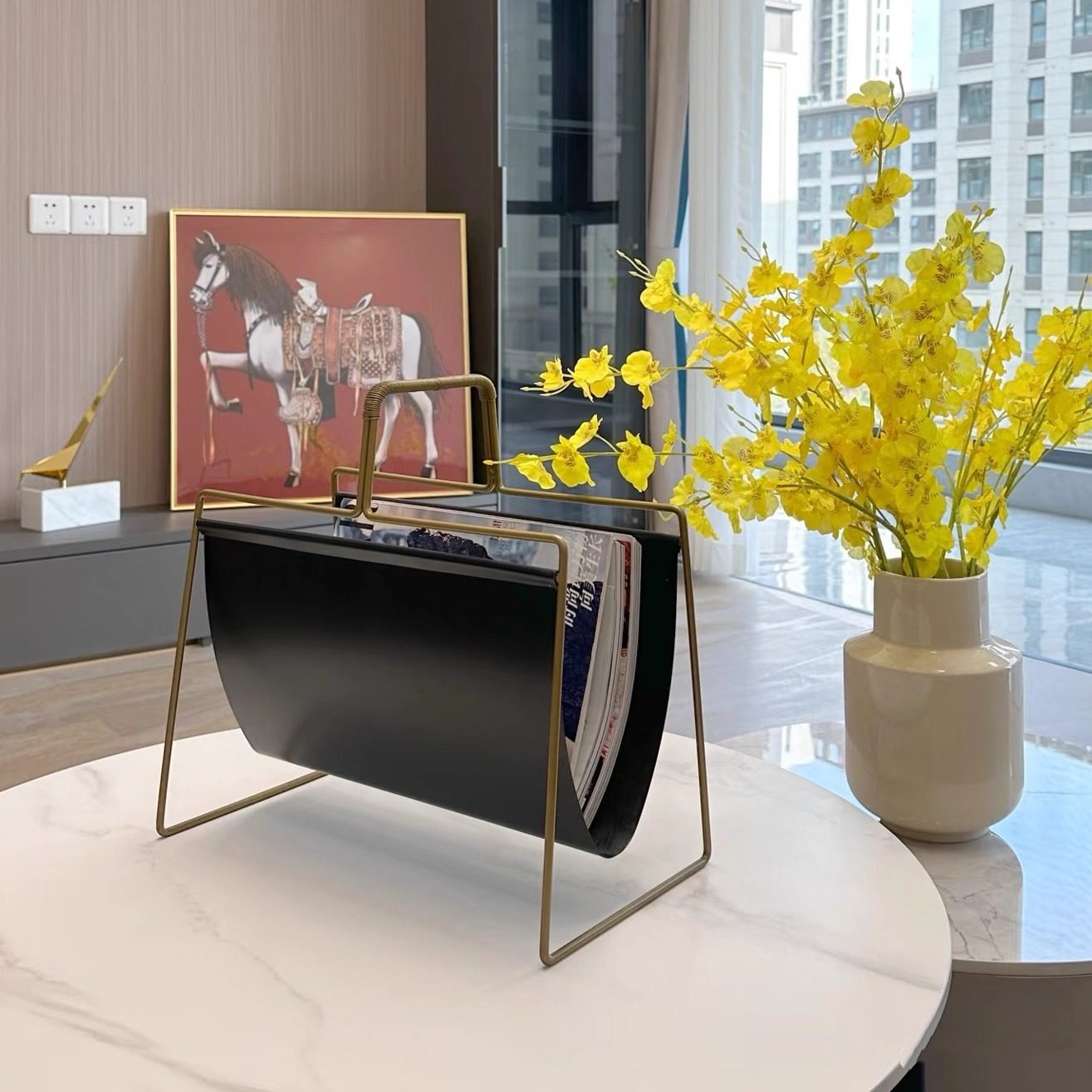 美式复古金属铁艺杂志架书报架中古风格创意提手小书架报纸架,淘宝优惠券,粉丝福利购,淘宝优惠卷