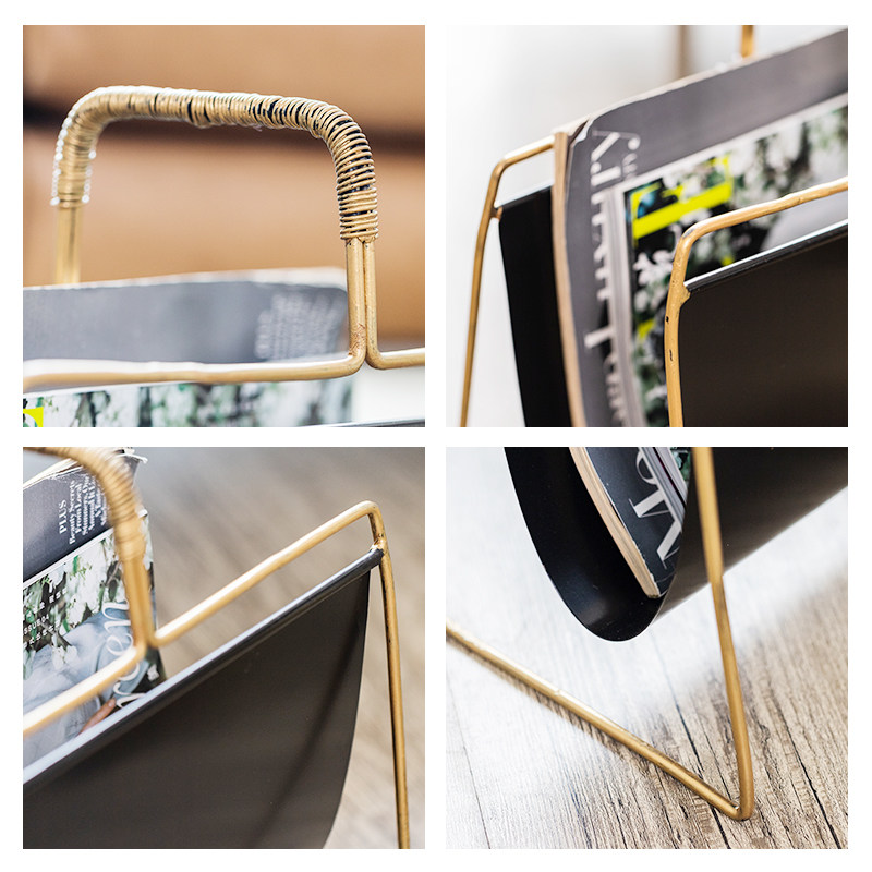 美式复古金属铁艺杂志架书报架中古风格创意提手小书架报纸架,淘宝优惠券,粉丝福利购,淘宝优惠卷