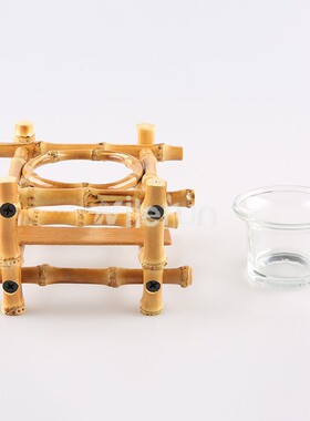 竹节根鞭木蜡烛台香薰田园复古怀旧浪漫家居咖啡馆酒店摆件装饰品