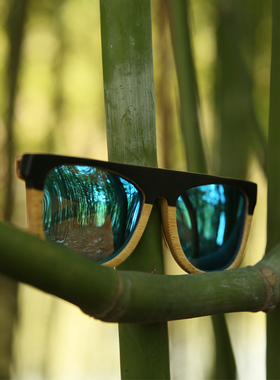 墨镜百搭大框蓝色彩膜偏光镜片