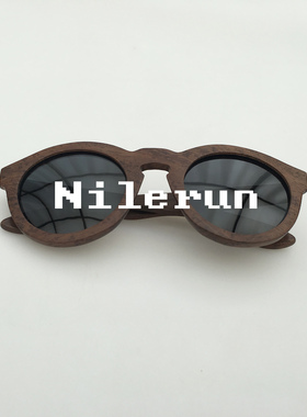 墨镜复古风圆形黑色偏光太阳镜