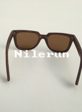 墨镜棕色清晰蝶形大框竹子太阳镜