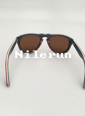 女士红色滑板木太阳镜墨镜