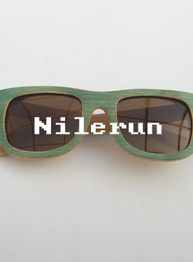 墨镜绿色竹子偏光太阳镜