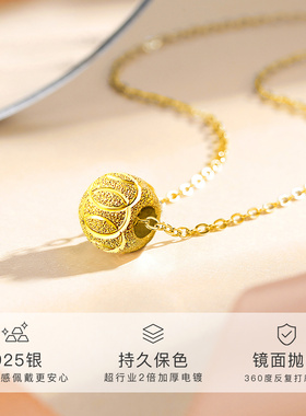 Winy925银八方来福转运珠项链女高级小众ins生日节日礼物送女生