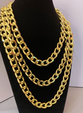 铝合金古巴链条男女加粗项链夸张